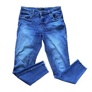 STS Blue Women's Mid Rise Fray Hem Ankle Skinny Jeans Demin Blue  Size 26